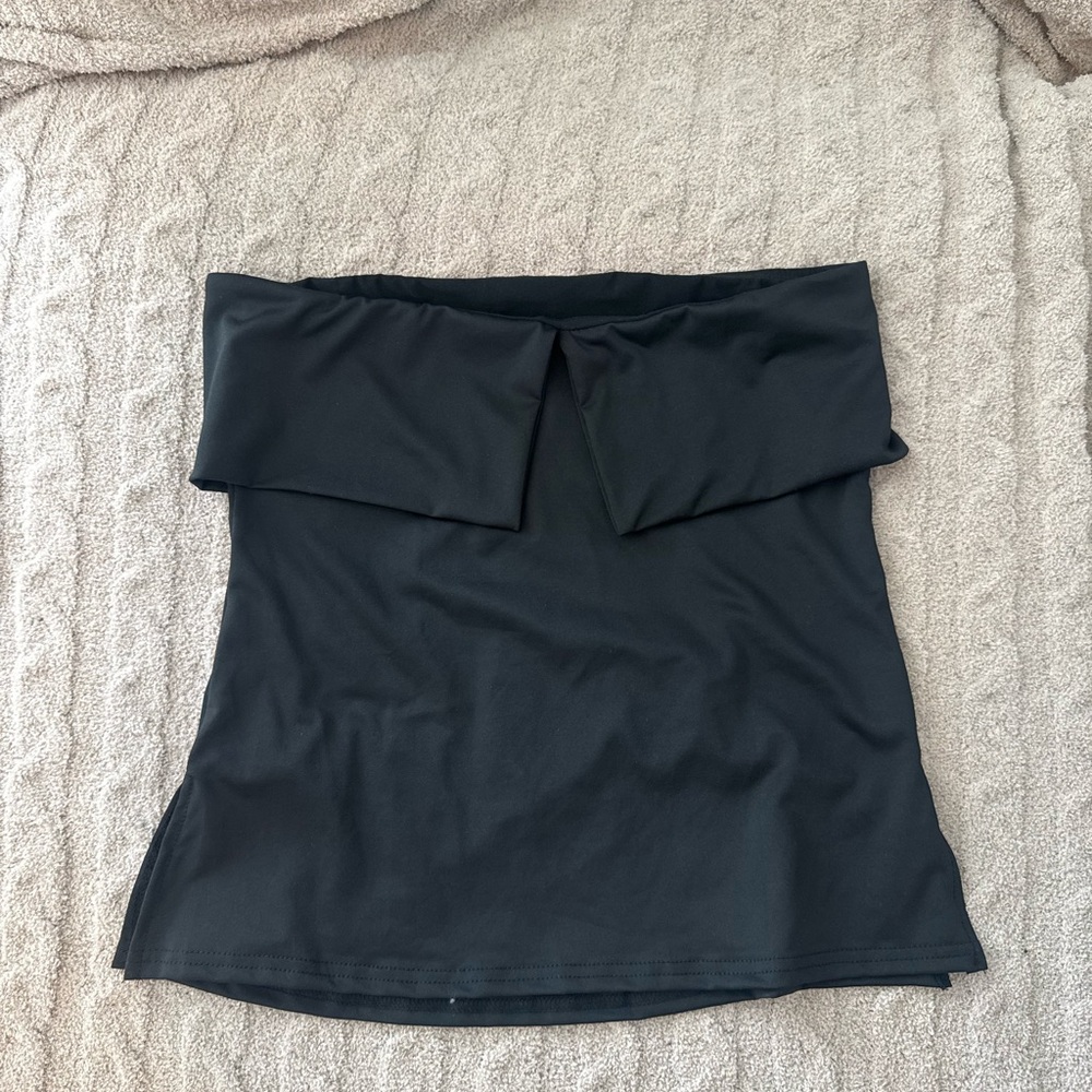 Strapless Black Women's Top - Sleek Tube Style - Picture 7 of 8